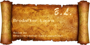 Brodafker Laura névjegykártya