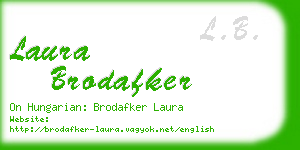 laura brodafker business card
